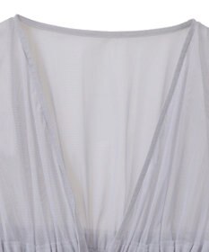 earth music&ecology チュールドロストギャザーベスト