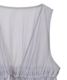 earth music&ecology チュールドロストギャザーベスト