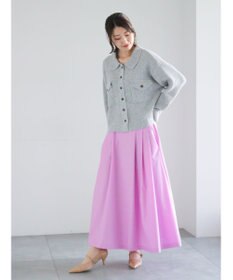 Te chichi タイプライタータックフレアスカート