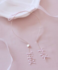 Maison de FLEUR ピンクマニアグログランリボンカチューシャ