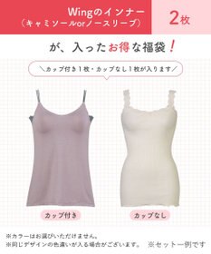 Wing 【2023年HAPPY BAG】　Wing　（インナー　２枚セット／カップ付き1枚・カップなし1枚）