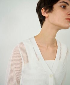 GRACE CONTINENTAL メッシュニットカーディガン