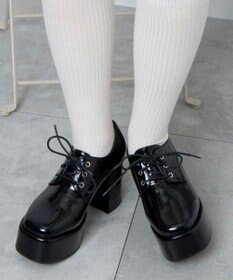 WEGO ボリュームヒールレースアップシューズ