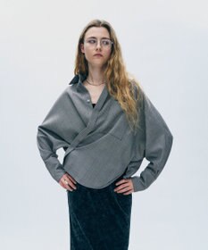 uncrave ウォッシャブルウールライクツイル2 ドルマンシャツ