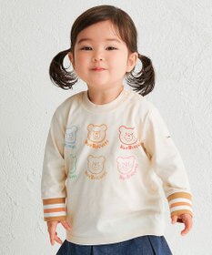 MIKI HOUSE HOT BISCUITS 【80-120cm】パステルビーンズ 長袖Tシャツ
