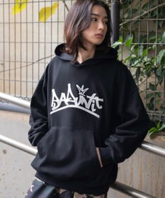 WEGO 【ユニセックス着用ITEM/SMLサイズ展開】グラフィックロゴプルパーカー