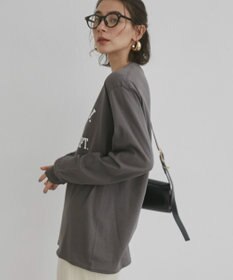 WEGO 【ANGIE VINTAGE】GILDAN カレッジロゴ オーバーサイズ プリント ロンT