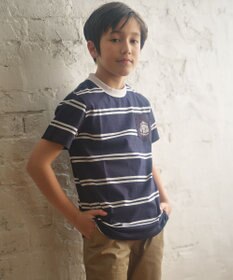 J.PRESS KIDS 【140-170cm】ハウス刺繍ボーダー Ｔシャツ