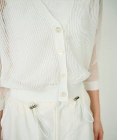 GRACE CONTINENTAL メッシュニットカーディガン