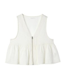 Green Parks ジャガードペプラムＺｉｐベスト