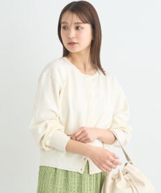 earth music&ecology ＵＶカット加工クルーネックニットカーディガン