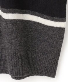 ICB 【洗える】 ソフトカシミヤミックス ハイネック柄ニット