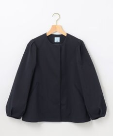 組曲 S コットンライクツイル ノーカラーショート丈コート