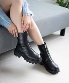 WEGO フロントZIPショートブーツ