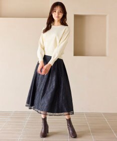 Feroux きらめきチェックフレア スカート