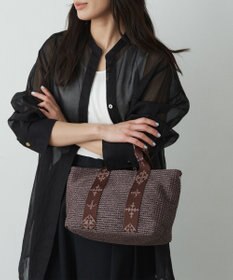 russet ナイロンラフィアデイリーミニトートバッグ(CE-1712)