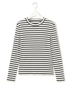 23区 L 【洗える】オーガニックコットンリブ クルーネック カットソー