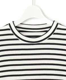 23区 L 【洗える】オーガニックコットンリブ クルーネック カットソー