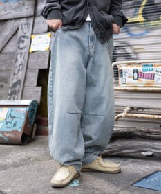 WEGO チェーン付きバルーンデニムパンツ