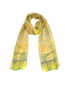 Marca ＜洗えるシルク＞【Marcaオリジナル】カシミール50 ウォッシャブルシルクローン ロングスカーフ