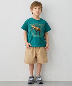 ANY KIDS 【洗濯機可能】恐竜プリント 半袖Tシャツ