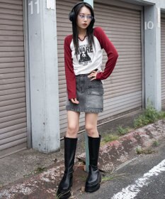 WEGO ヴィンテージウォッシュカーゴミニスカート