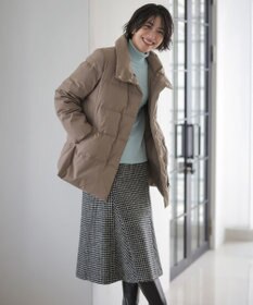 J.PRESS LADIES ウールシルク ハウンドトゥース フレア スカート