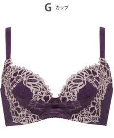 WACOAL 【リボンブラ 脇すっきり】 ブラジャー 脇高設計 着やせシルエット 谷間をメイクしてキープ Gカップまで対応 大きいサイズ レディース BRB433 /ワコール