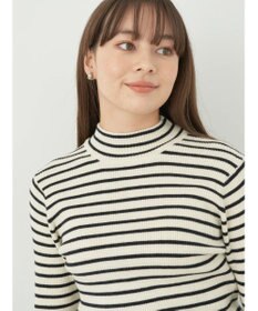 earth music&ecology やわらかタッチハイネックリブプルオーバー