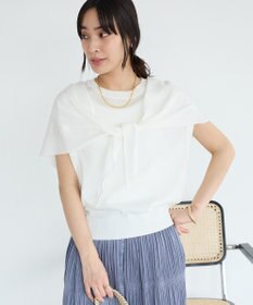 CRAFT STANDARD BOUTIQUE 【2点SET】ストール付きノースリーブニットプルオーバー
