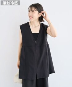 Green Parks 麻調ミディ丈ＺＩＰベスト