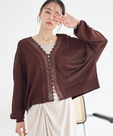 earth music&ecology 【2WAY】レーストリムシアーニットカーディガン