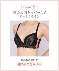 Wing ブラジャー 背中の段差を軽減 脇高設計 パーソナライズ設計 【脇も背中もきれいブラ】 Gカップまで対応 大きいサイズ KB2723 ウイング／ワコール