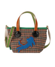 tsumori chisato CARRY ウールチェック ハンドバッグ ミニバッグ