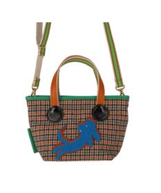 tsumori chisato CARRY ウールチェック ハンドバッグ ミニバッグ