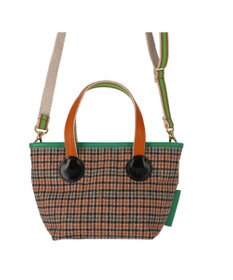 tsumori chisato CARRY ウールチェック ハンドバッグ ミニバッグ