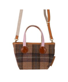 tsumori chisato CARRY ウールチェック ハンドバッグ ミニバッグ