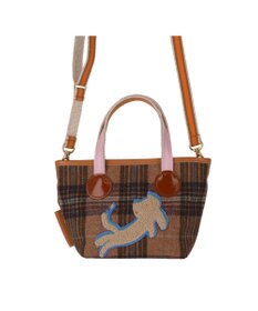 tsumori chisato CARRY ウールチェック ハンドバッグ ミニバッグ