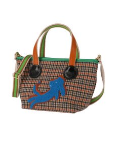 tsumori chisato CARRY ウールチェック ハンドバッグ ミニバッグ