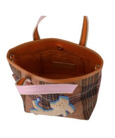 tsumori chisato CARRY ウールチェック ハンドバッグ ミニバッグ