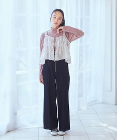 earth music&ecology フロントジップデニムパンツ