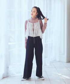 earth music&ecology フロントジップデニムパンツ