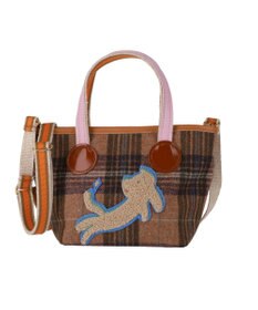 tsumori chisato CARRY ウールチェック ハンドバッグ ミニバッグ
