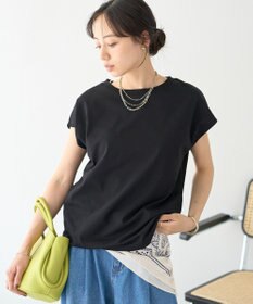earth music&ecology 【遮熱・接触冷感・UVカット】フレンチスリーブTシャツ