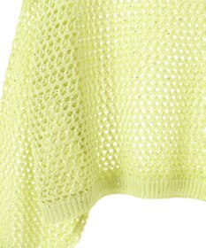 earth music&ecology スパンコールメッシュニットプルオーバー