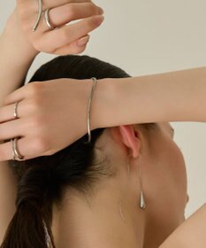 Phoebe 〈金属アレルギー対応〉2wayパームカフバングル　シルバー　ステンレス