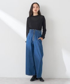 earth music&ecology フロントジップデニムパンツ