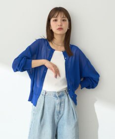 earth music&ecology 【予約】接触冷感シアークルーニットカーディガン