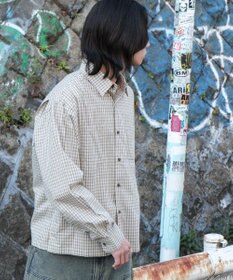 WEGO ミニマムチェックショートシャツ（LS）