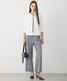 ICB L 【先行予約】ウール2WAYストレッチ サスペンダー付きワイドストレートパンツ